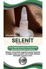 SERTİFİKALI Selenit Doğal Taş Obje STK:ODT071