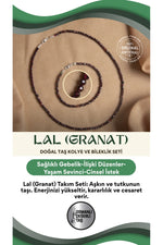 Sertifikalı Lal (Granat) Doğal Taş Takım Seti