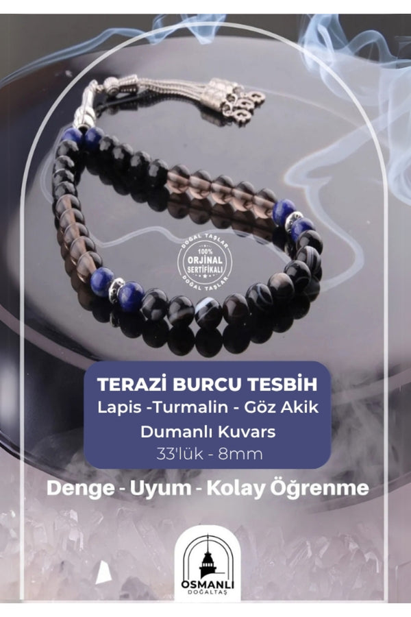 Sertifikalı Terazi Burcu 33'lük Tesbih T106