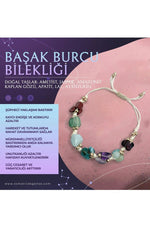 Başak Burcu Doğal Taş Natürel Makrome Bileklik