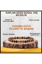 Sertifikalı Kaplan Gözü Doğal Taş Bileklik 6 Mm - B829