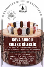 Sertifikalı Kova Burcu Roleks Bileklik B034