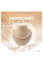 Sertifikalı Morganit Doğaltaş Kolye 8 Mm, M535