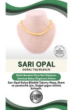 Sarı Opal Doğal Taş Kolye Bileklik Takımı Ts023