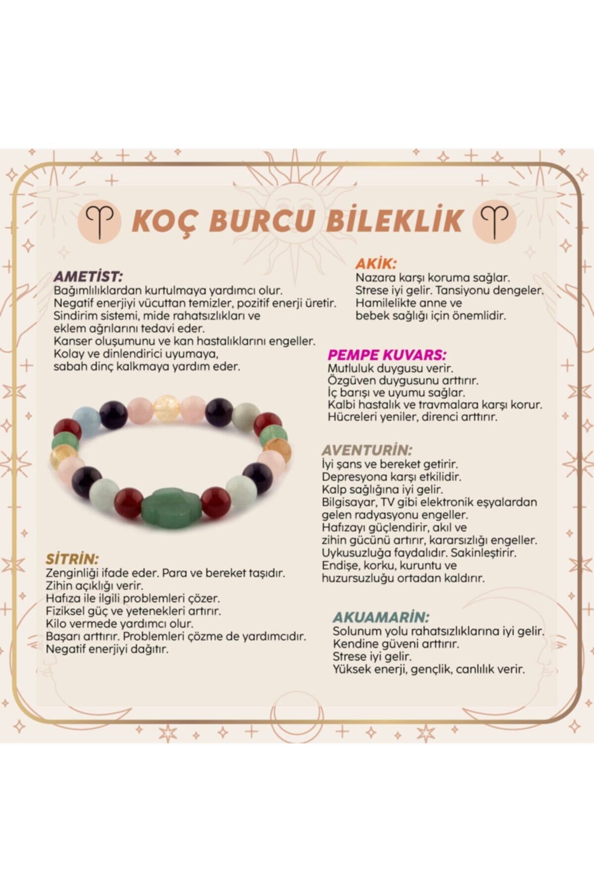 Sertifikalı Koç Burcu Bileklik B047