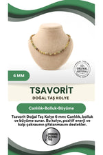 Sertifikalı Tsavorit Doğaltaş Kolye 6 Mm, M596