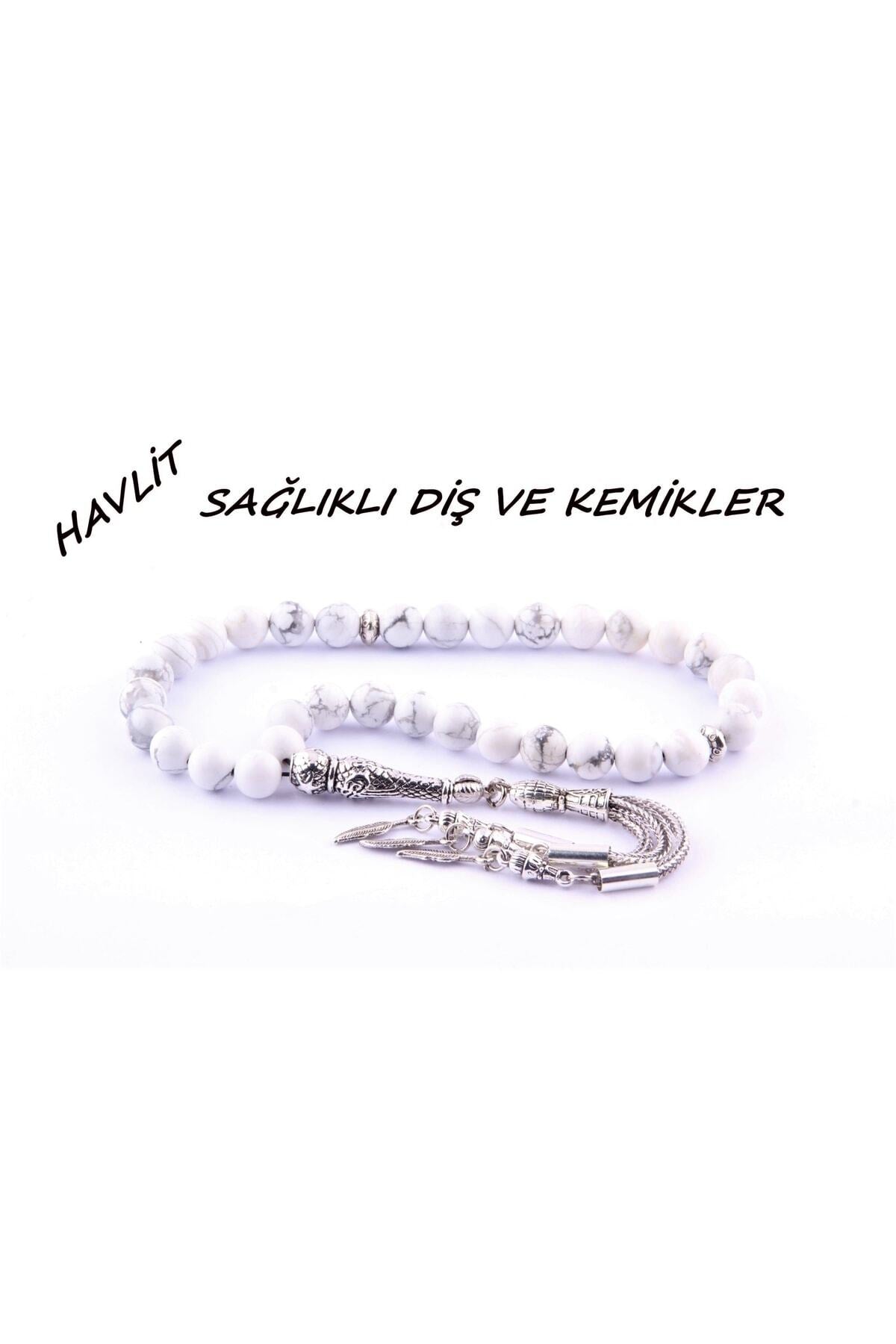 Sertifikalı Havlit Doğal Taş Tesbih T177