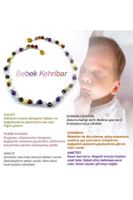 Sertifikalı Kehribar-ametist-pembe Kuvars-havlit-kalsit-dumanlı Kuvars-doğal Taş Kolye