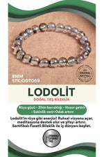 Sertifikalı Lodolit Doğal Taş Fasetli Bileklik ODT069