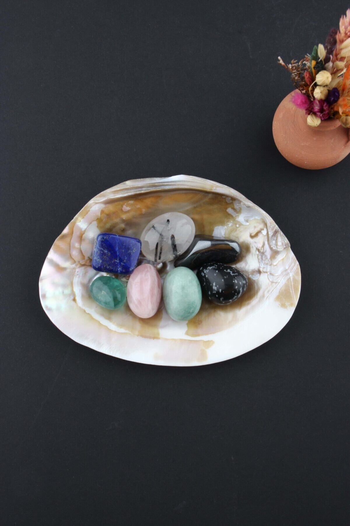 Lapis, Amazonit, Pembe Kuvars, Obsidyen, Shungite, Florit, Rutilli Kuvars, Istiridye Kabuk Doğal Taş