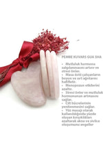 Sertifikalı Pembe Kuvars Gua Sha Yüz Masaj Aleti