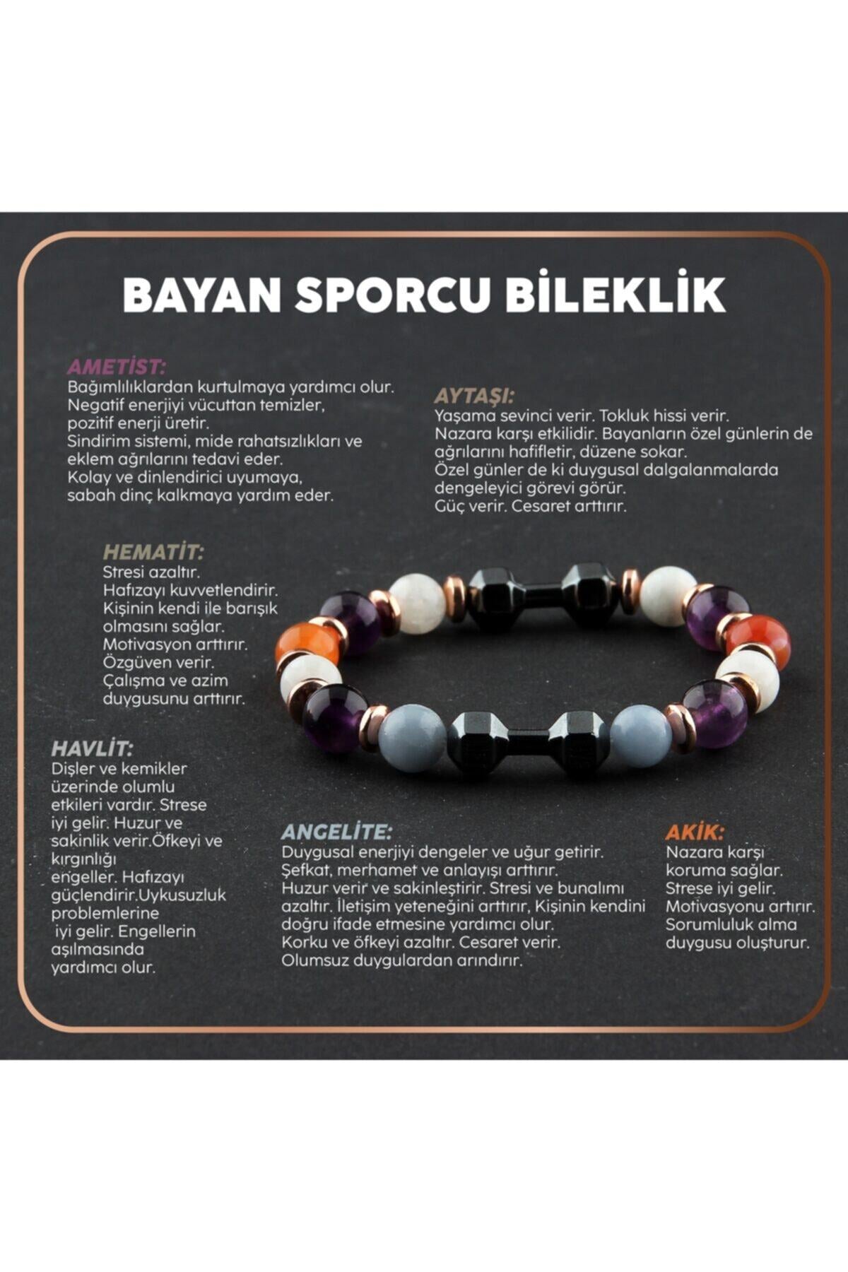 Sertifikalı Bayan Sporcu Bileklik 8mm