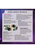 Sertifikalı Boğa Burcu Doğal Taş Roleks Bileklik B005