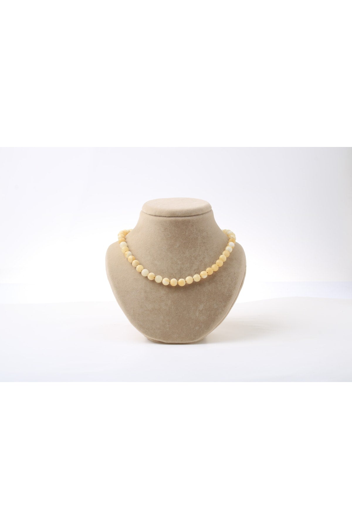 Sertifikalı Aragonit Doğaltaş Kolye 8 Mm, M507