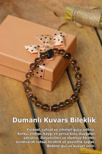 Sertifikalı Dumanlı Kuvars Doğal Taş Bileklik