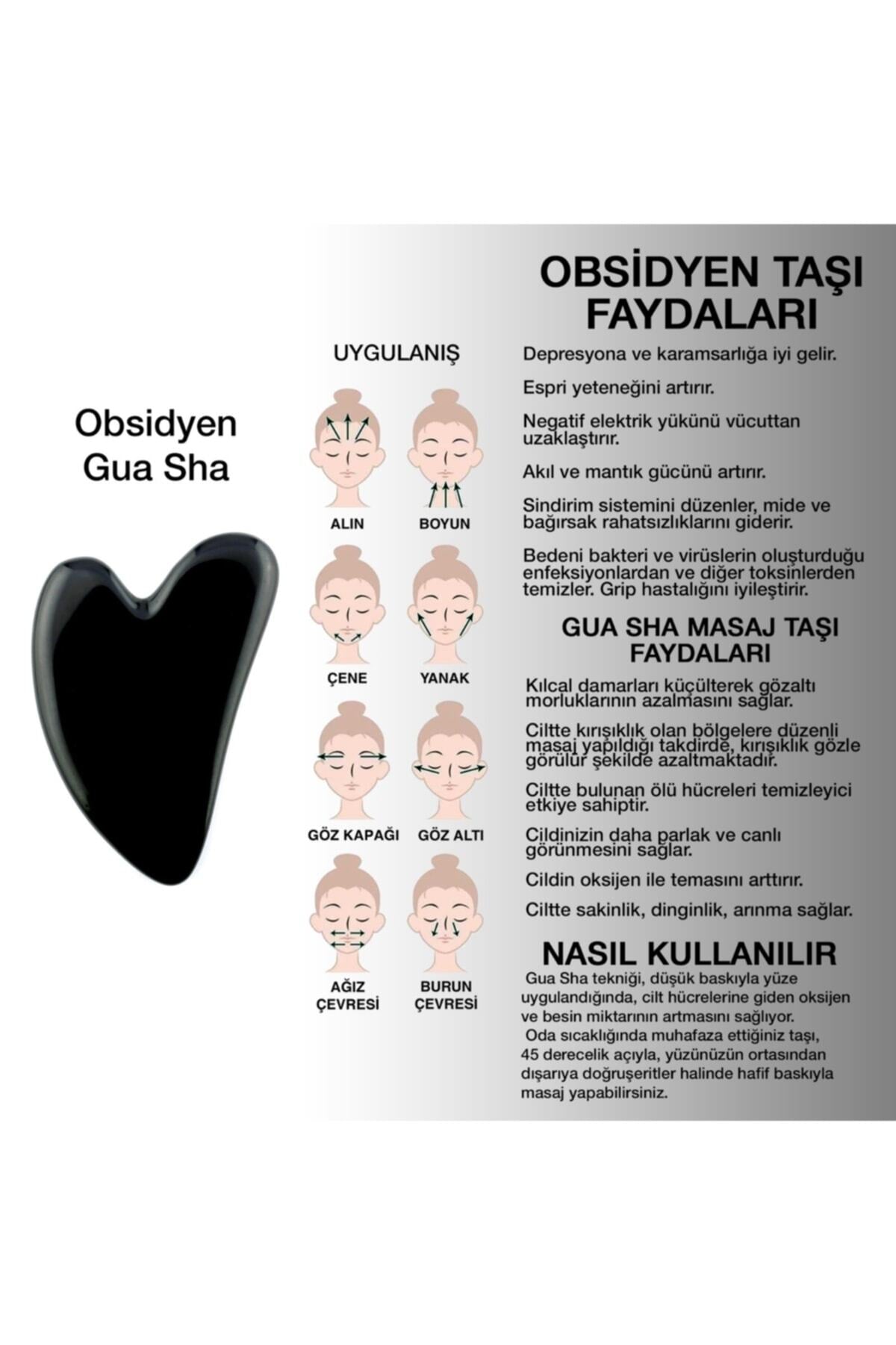 Sertifikalı 1. Sınıf Masaj Seti Pembe Kuvars Doğal Taşı Roller Ve Obsidyen Doğal Taş Kalplı Gua Sha