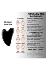 Sertifikalı 1. Sınıf Masaj Seti Pembe Kuvars Doğal Taşı Roller Ve Obsidyen Doğal Taş Kalplı Gua Sha