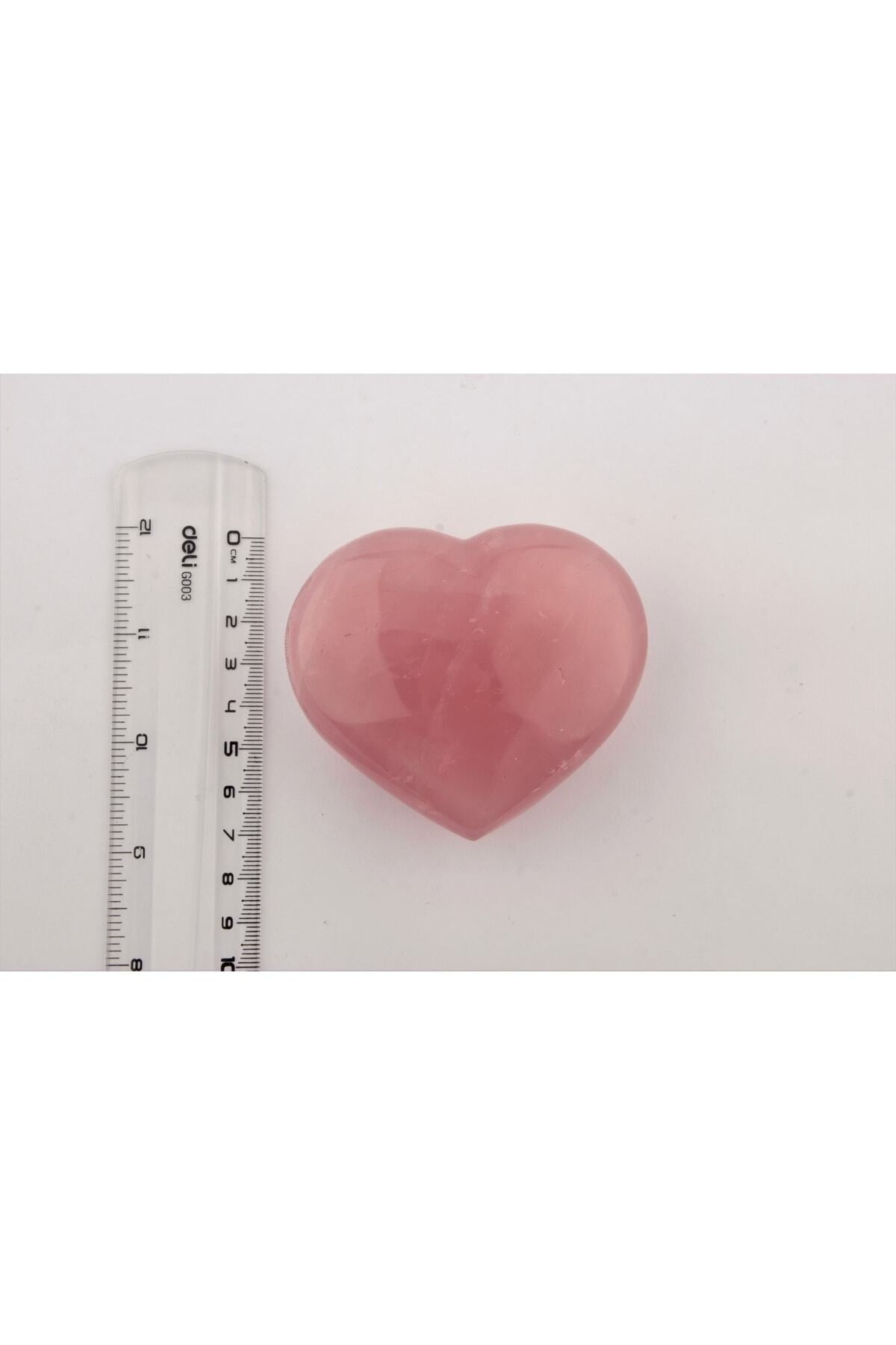 Sertifikalı Pembe Kuvars Kalpli ( Taşlar) Doğaltaş 8x8 Cm, D004