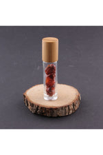 Sertifikalı Akik Taşı Doğal Taş Yüz Ve Cilt Esans Ve Yağ Şişesi- 10 Ml, 8 Cm Bambu Kapak