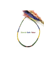 Sertifikalı Safir-yeşim-zümrüt Doğal Taş Kolye (ÖZEL MODEL)