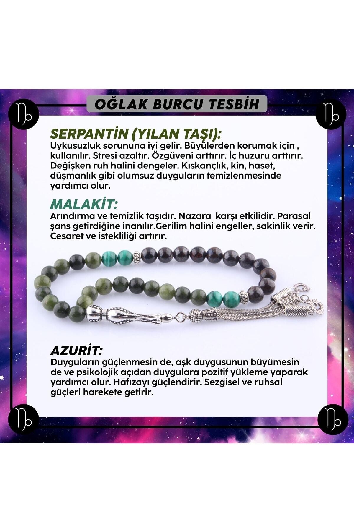Sertifikalı Oğlak Burcu 33'lük Tesbih T024