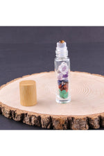 Sertifikalı Çakra Doğal Taş Esans Ve Yağ Şişesi - 150 Ml, 8 Cm Bambu Kapak - Eyş016