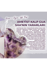 Sertifikalı Ametist Doğal Taşı Roller Ve Kalpli Gua Sha Masaj Takımı Ma067