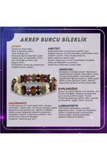 Sertifikalı Akrep Burcu Doğal Taş Roleks Bileklik B001