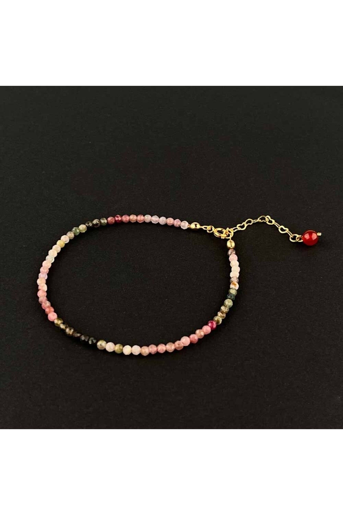 Sertifikalı Turmalin Doğaltaş Halhal 3-4 Mm, B849