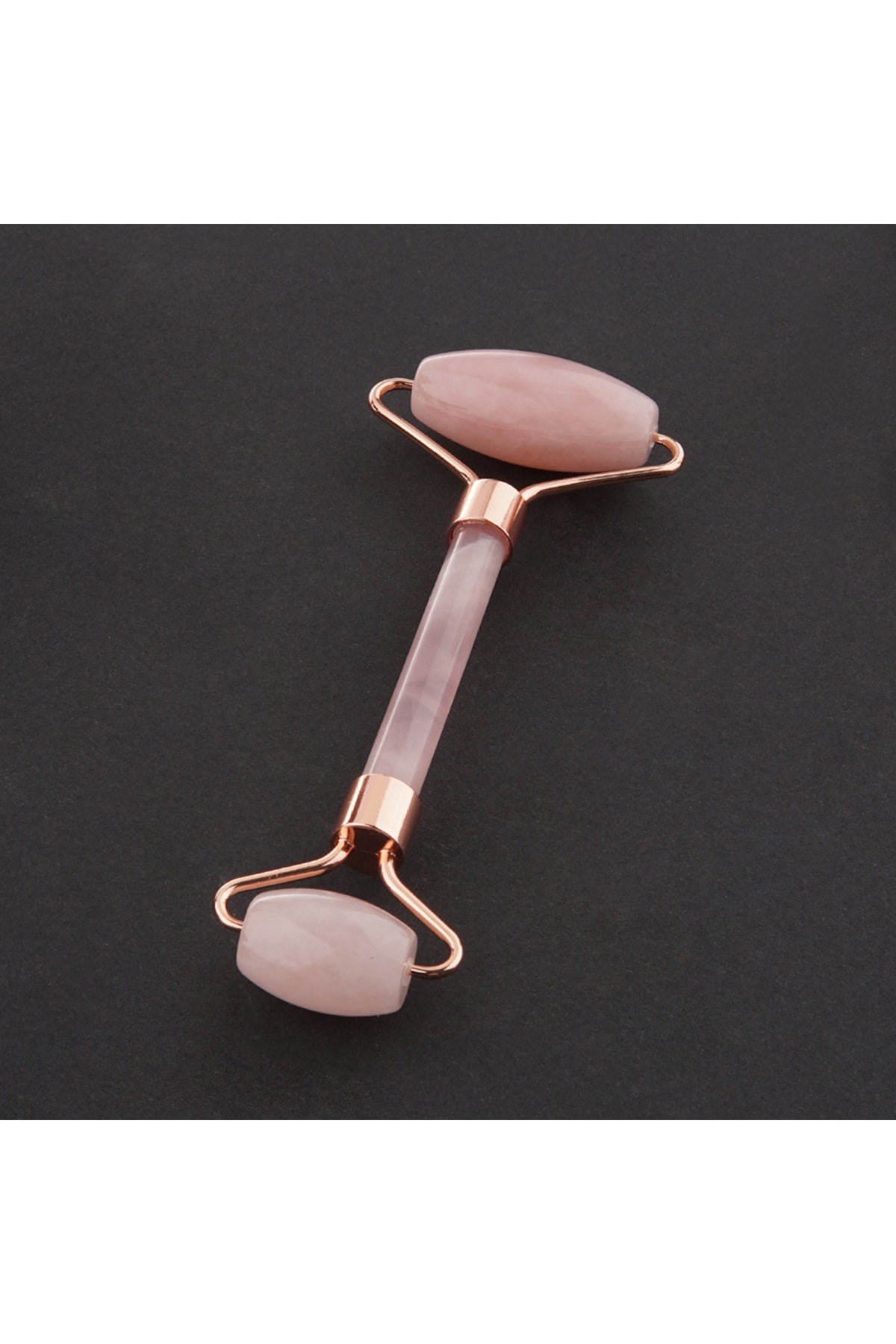 Sertifikalı Pembe Kuvars Doğal Taşı roller Masaj Aleti - 15 X 6 Cm Ma038