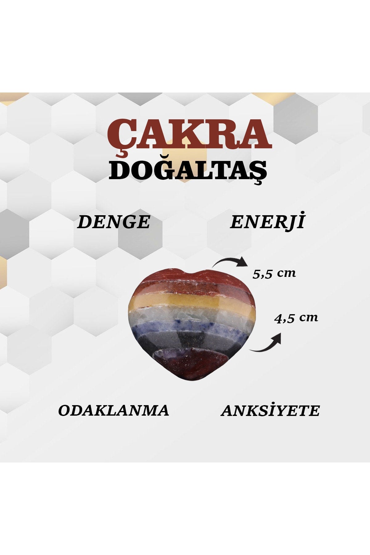 Sertifikalı Doğaltaş Çakra 5,5 X 4,5 Cm D015