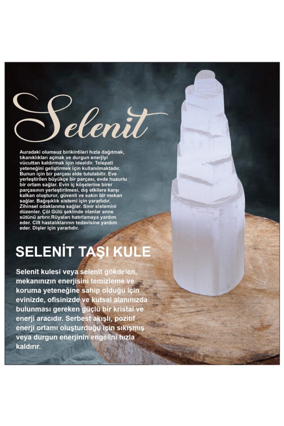 Sertifikalı Selenit Taşı Kule