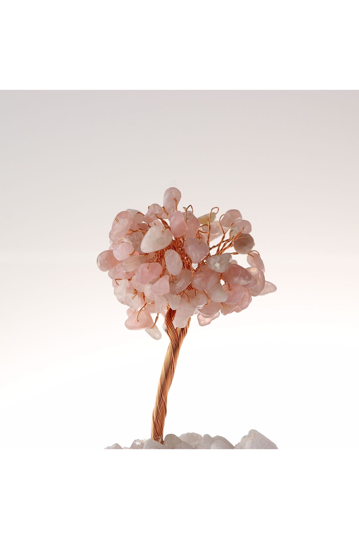 Sertifikalı Pembe Kuvars, Kristal Kuvars Doğaltaş Ağaç 12x5 Cm, D024