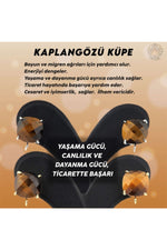 Sertifikalı Kaplangözü Doğal Taş Küpe - 12mm Kare Kahverengi