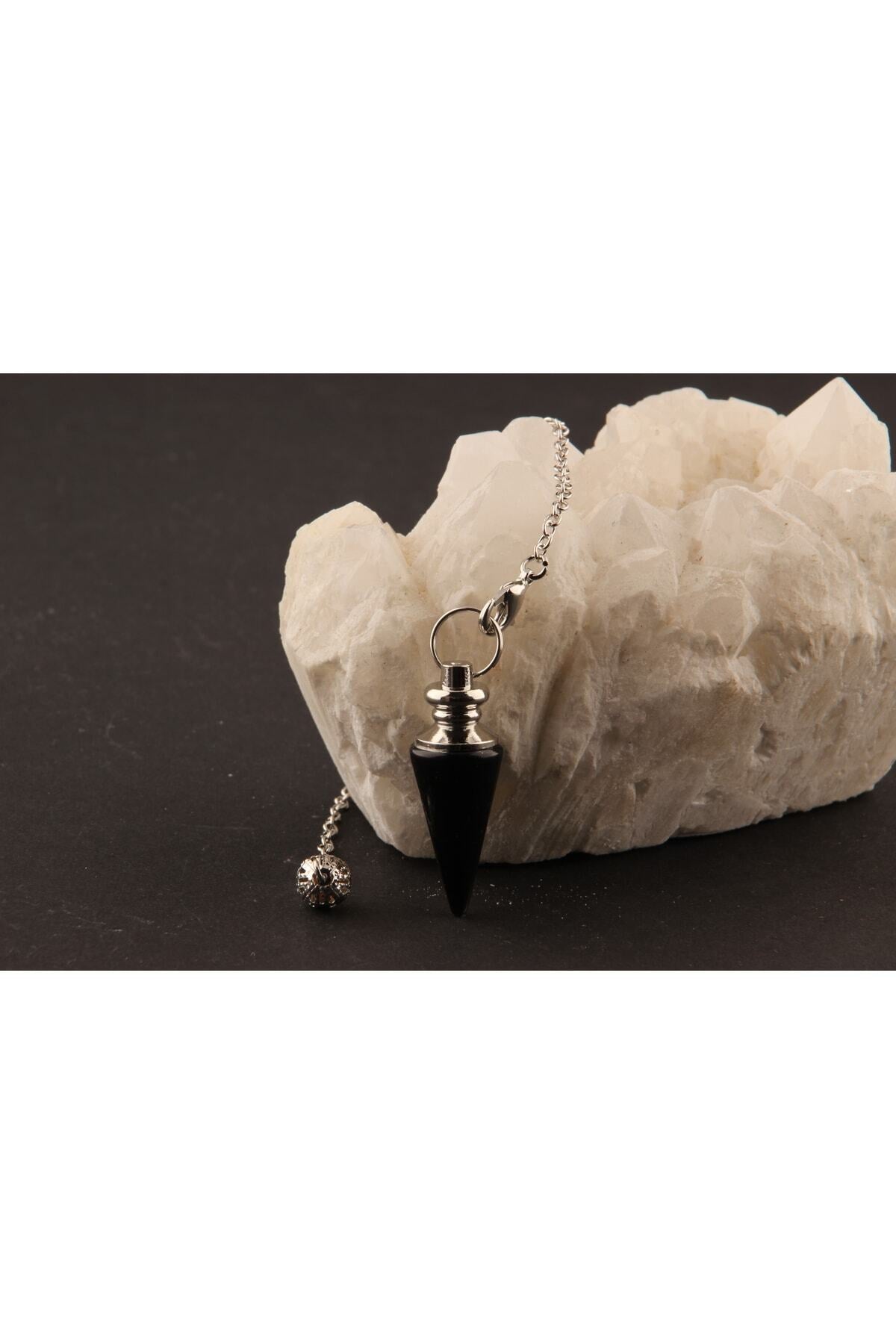 Sertifikalı Obsidyen Doğal Taş Pandül - S006