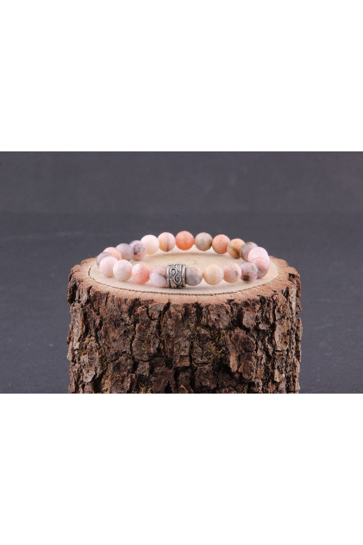 Sertifikalı Pembe Opal Doğal Taş Bileklik 8 Mm - B878