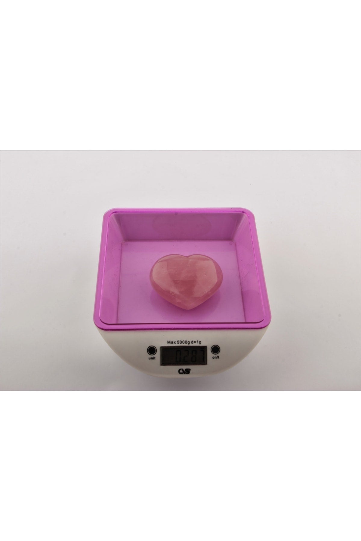 Sertifikalı Pembe Kuvars Kalpli ( Taşlar) Doğaltaş 8x8 Cm, D004