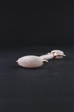 Sertifikalı Pembe Kuvars Masaj Taşı Roller Ve Yeşim Gua Sha (KALP TASARIMLI) Set