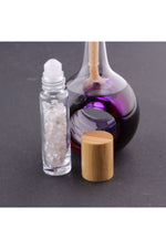 Sertifikalı Kristal Kuvars Doğal Taş Yüz Ve Cilt Esans Ve Yağ Şişesi - 10 Ml, 8 Cm Bambu Kapak
