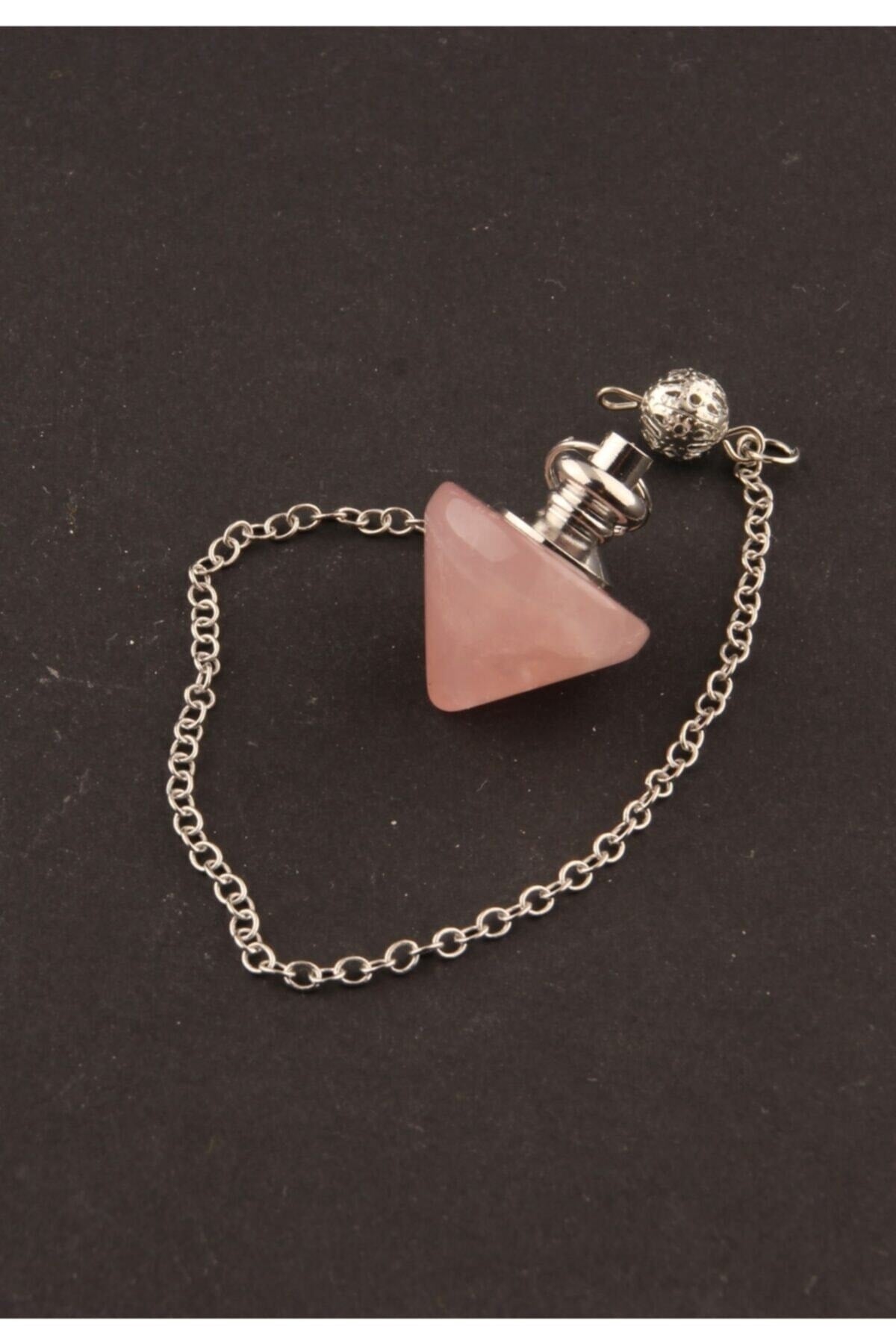 Sertifikalı Pembe Kuvars Doğal Taş Pandül - S002