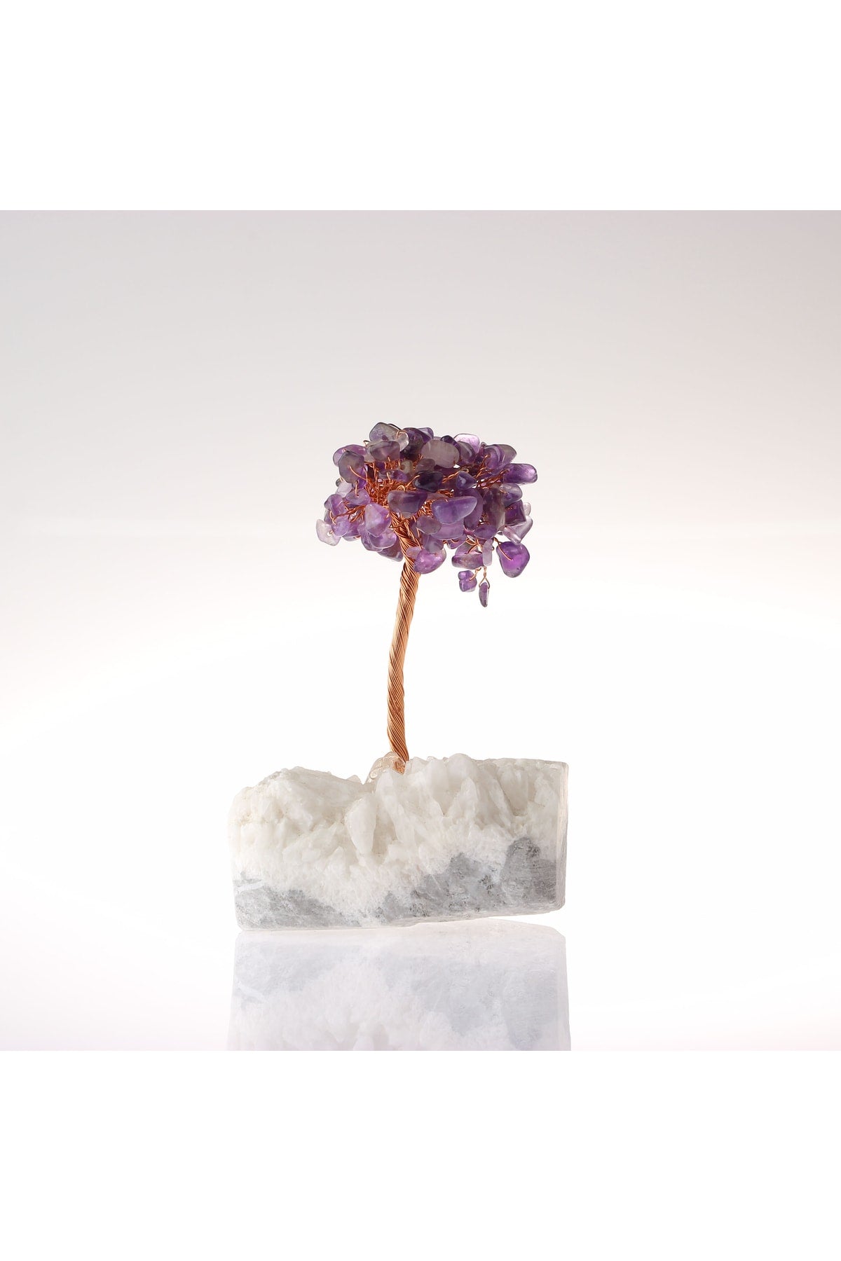 Sertifikalı Ametist, Kristal Kuvars ( Taşlar) Doğaltaş Ağaç 12x7 Cm, D021