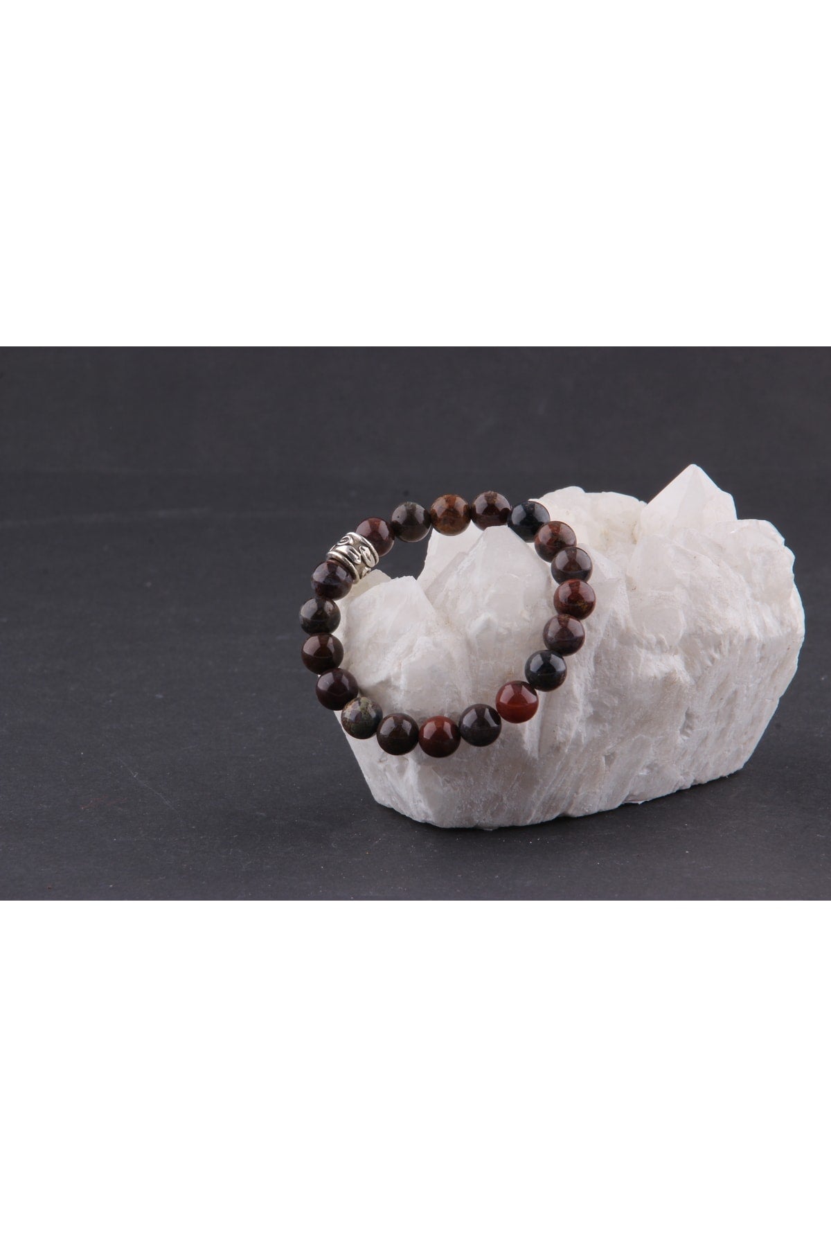 Sertifikalı Pietersite Doğal Taş Bileklik 8 Mm - B873