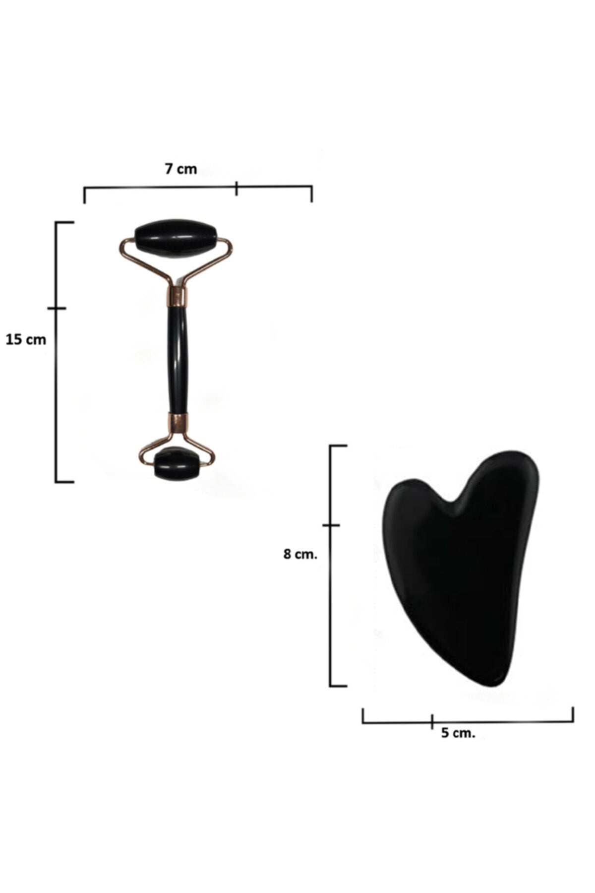 Sertifikalı Obsidyen 1. Sınıf Roller Ve Gua Sha Masaj Seti (SERTİFİKALI)