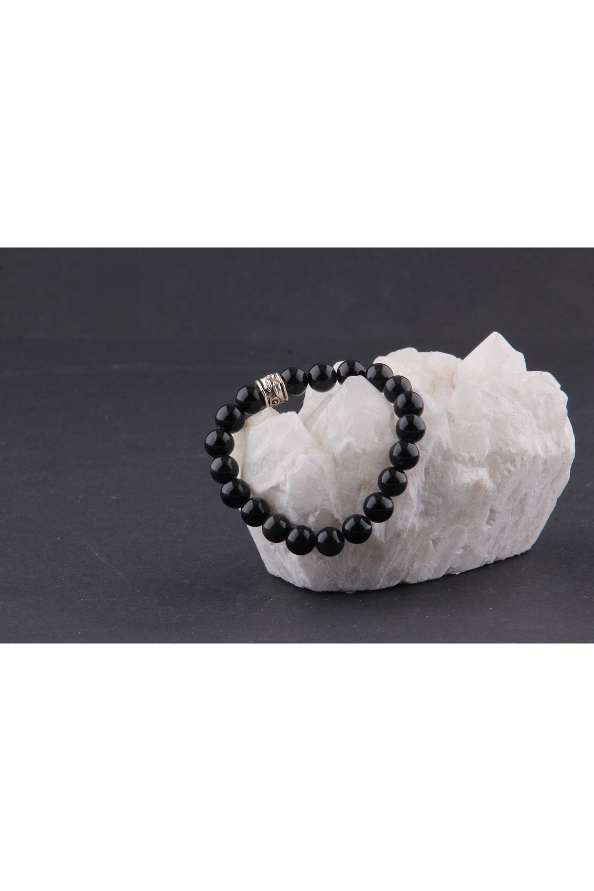 Sertifikalı Obsidyen Doğal Taş Bileklik 8 Mm - B872