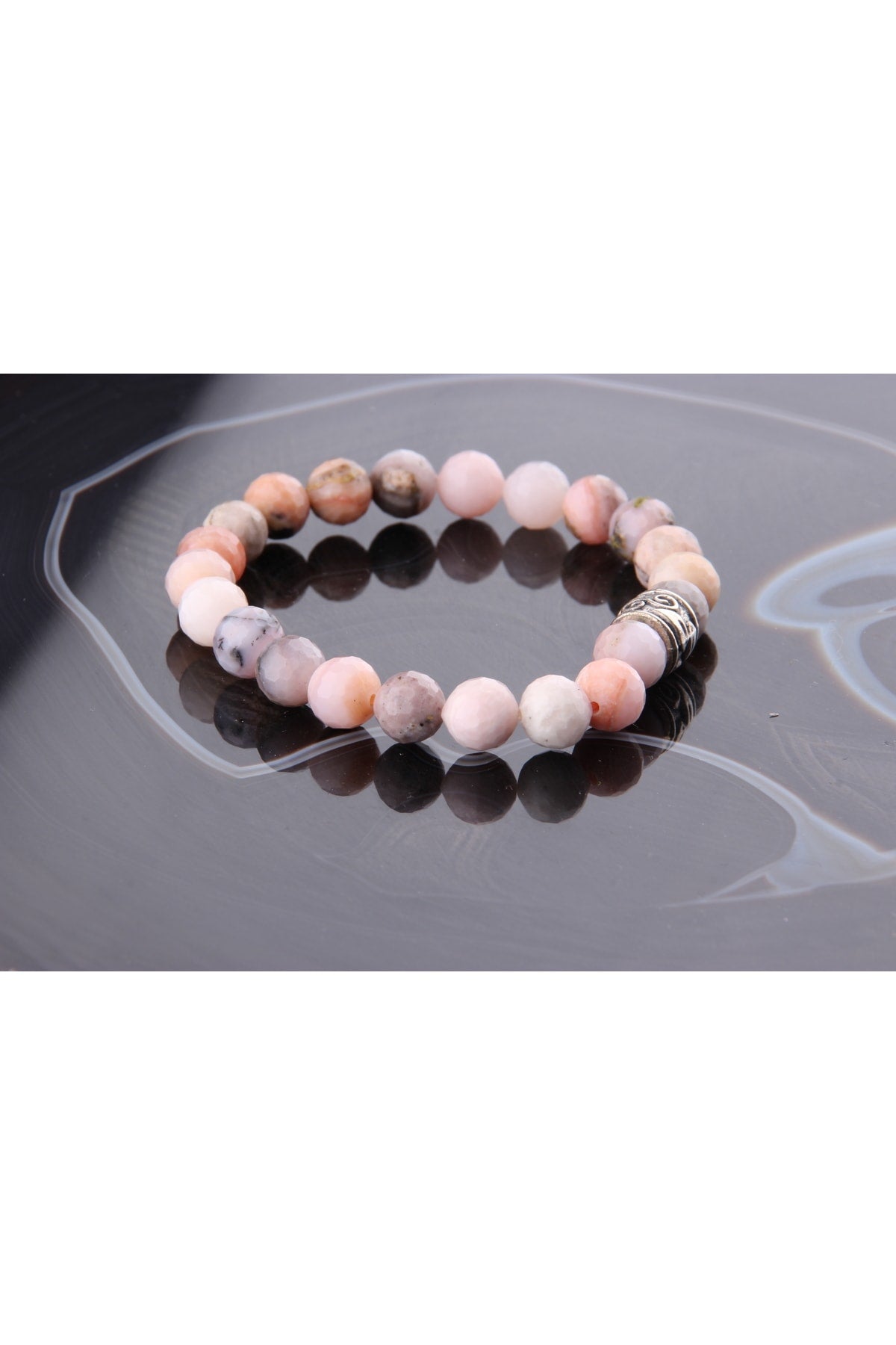 Sertifikalı Pembe Opal Doğal Taş Bileklik 8 Mm - B878