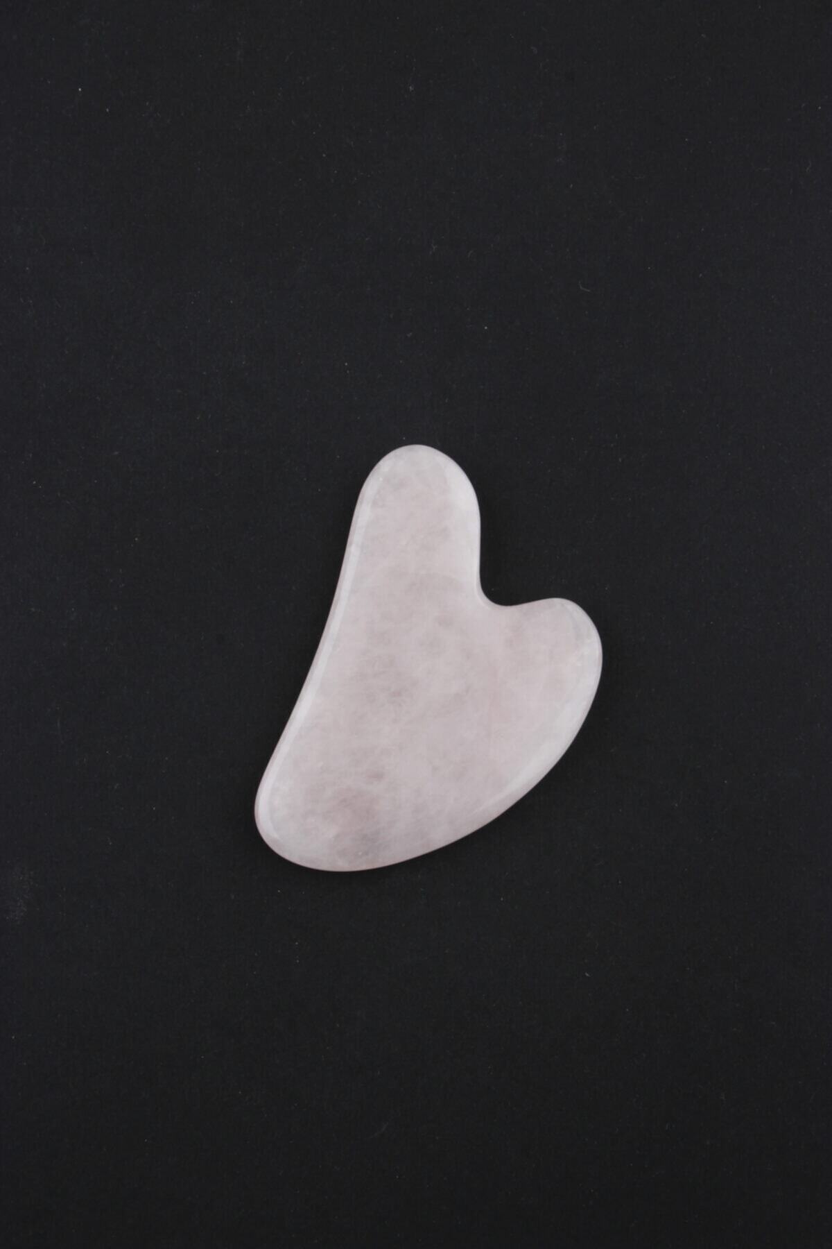 Sertifikalı Obsidyen Masaj Taşı Roller Ve Pembe Kuvars Gua Sha Kalp Tasarımlı Set