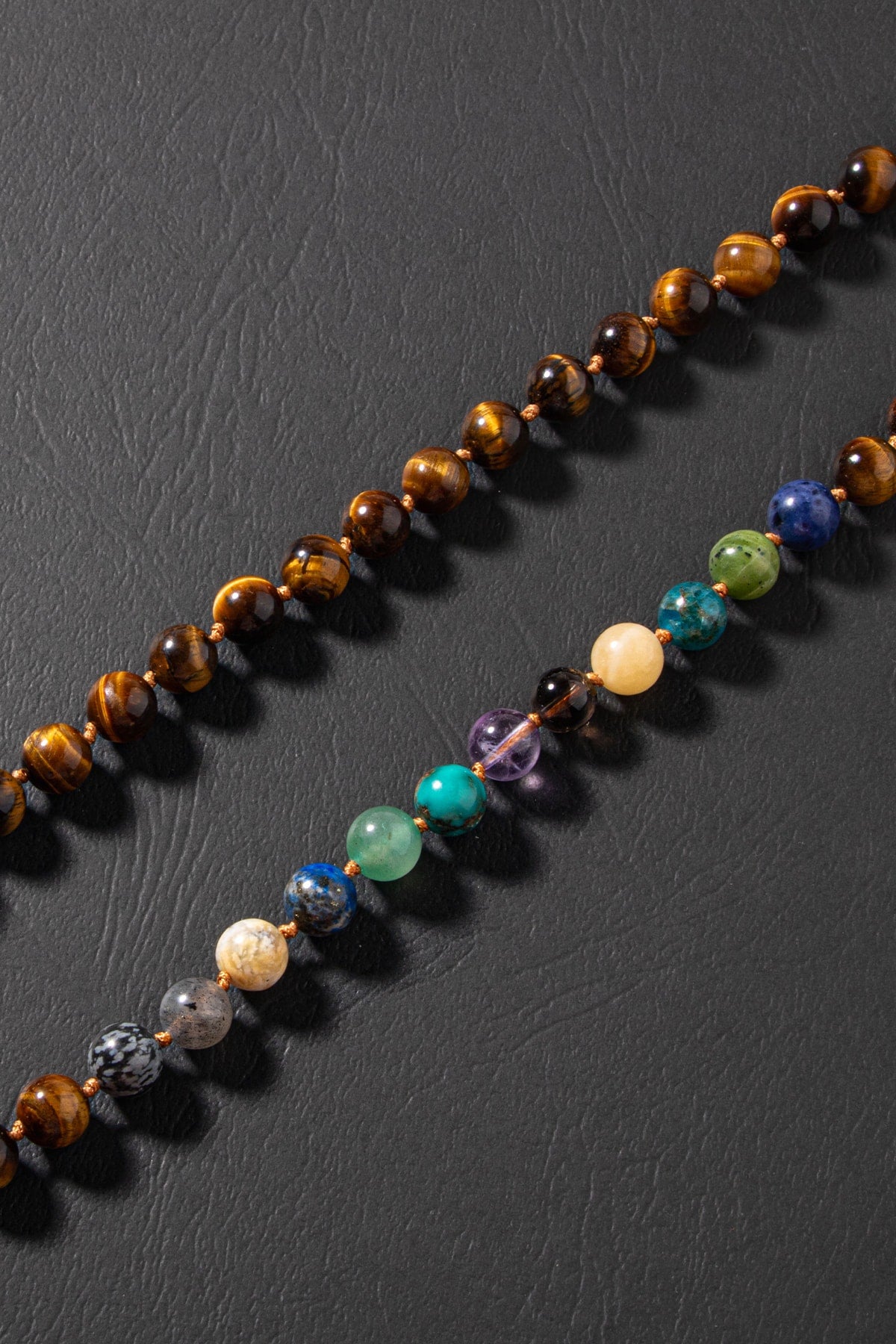Yay Burcu Düğümlü Kolye Sertifikalı Doğal Taşlı (Turkuaz, Ametrin, Lapis, Opal, Kaplan Gözü)