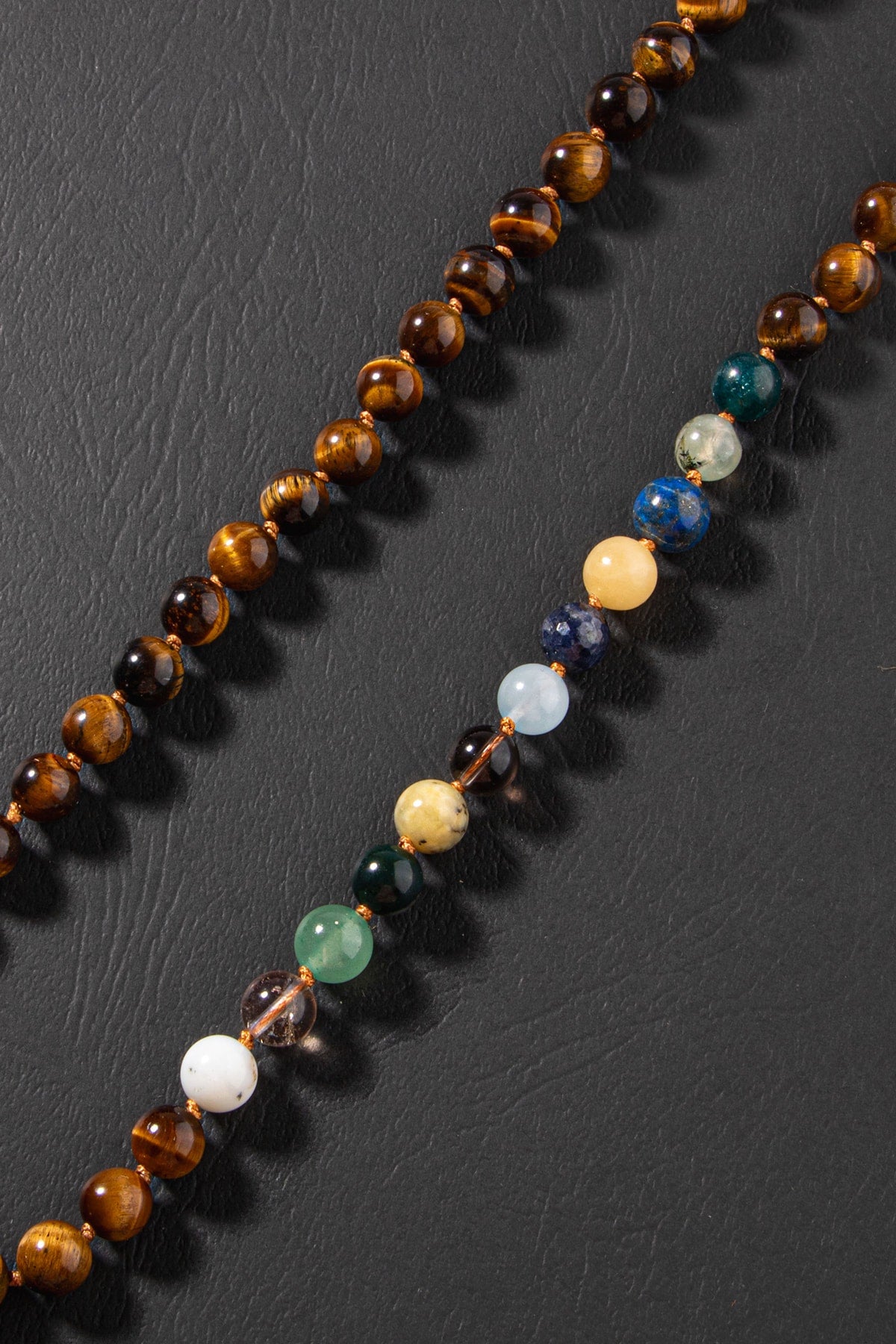 Terazi Burcu Düğümlü Kolye Sertifikalı Doğal Taşlı (Ametrin, Safir, Opal, Lapis, Kaplan Gözü)