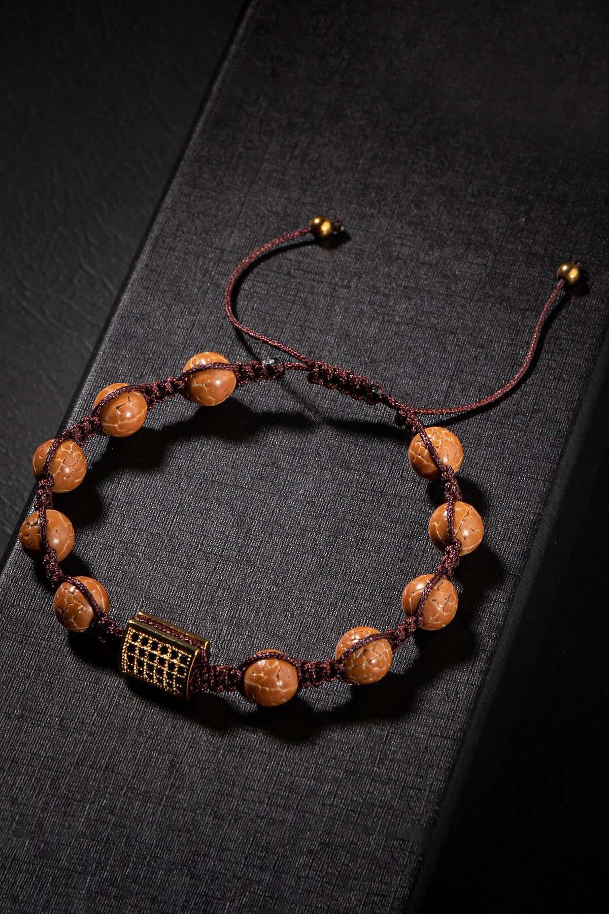 SERTİFİKALI RUDRAKSHA TOHUMLU DOĞAL TAŞLI ÖRGÜ TASARIM BİLEKLİK
