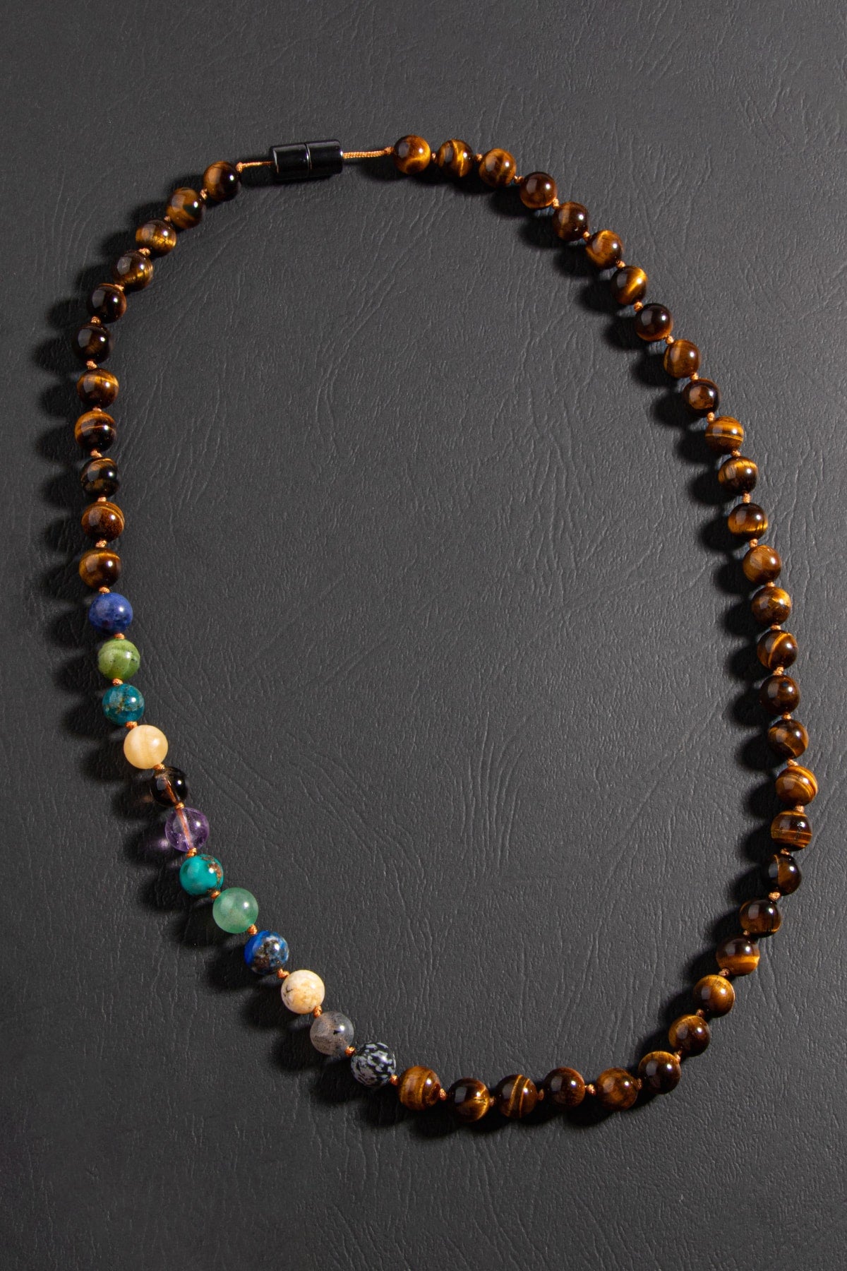 Yay Burcu Düğümlü Kolye Sertifikalı Doğal Taşlı (Turkuaz, Ametrin, Lapis, Opal, Kaplan Gözü)